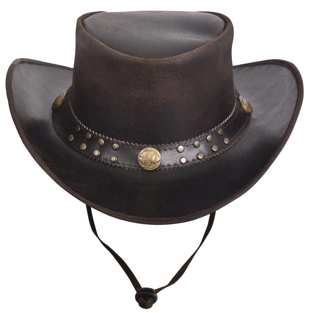 4996 Leather Cowboy Hat Lightweight Handcrafted Western Shapeable Wide Brim